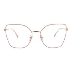 Fendi Womens Cat Eye Gold Gold Transparent Fashion Designer Eyewear
